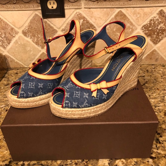 COPY - COPY - Louis Vuitton denim wedge - Picture 2 of 8